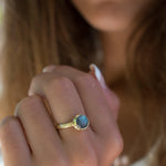 Rainbow Labradorite Ring ~ 18k Gold Plated ~ - Maresia Jewelry