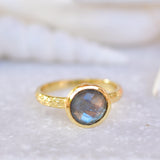 Renata Rainbow Labradorite Ring ~ 18k Gold Plated ~ SMR122 - Maresia Jewelry