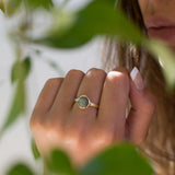 Rainbow Labradorite Ring ~ 18k Gold Plated ~ - Maresia Jewelry