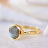 Renata Rainbow Labradorite Ring ~ 18k Gold Plated ~ SMR122 - Maresia Jewelry