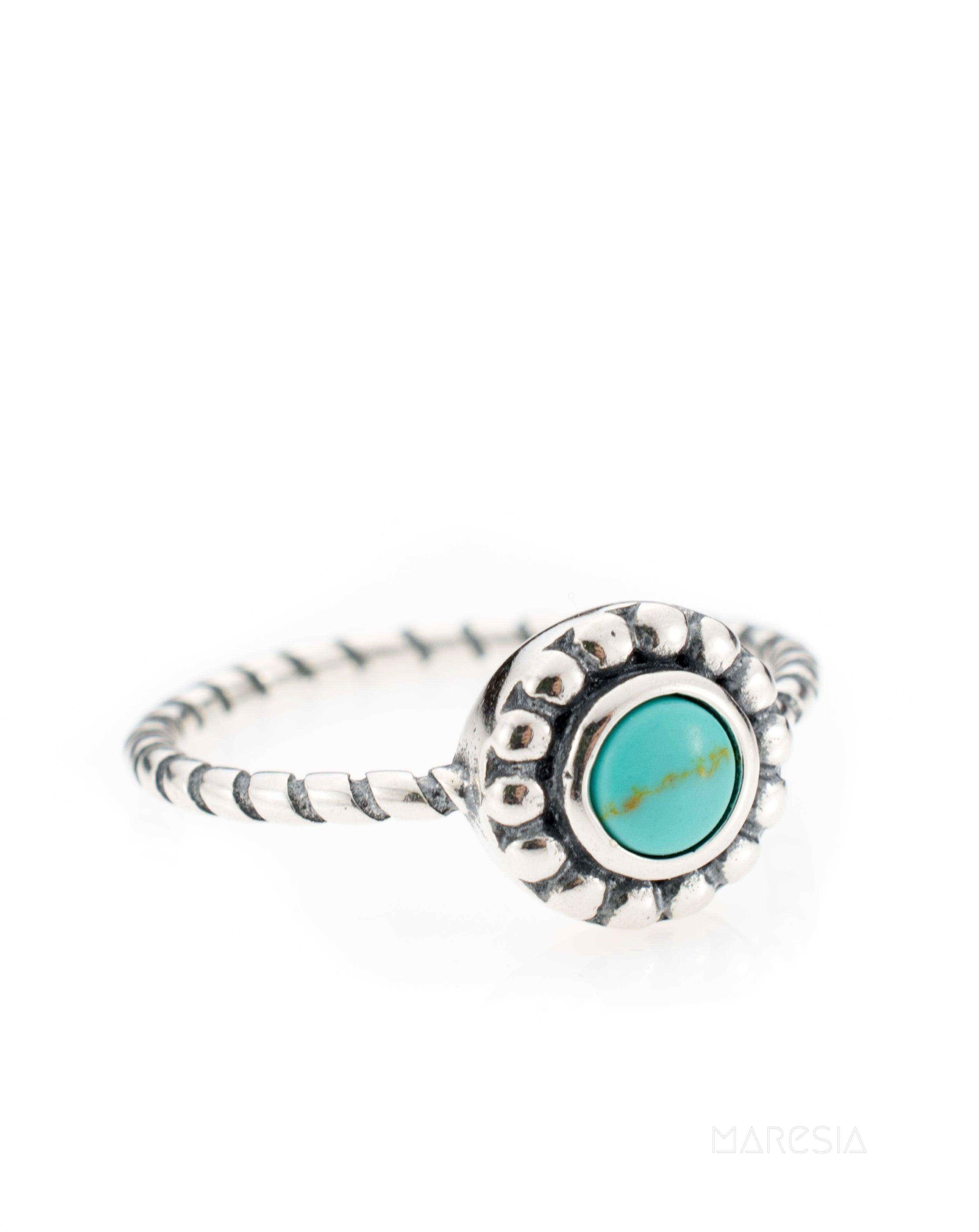 Rio Tavares Turquoise Ring ~ Sterling Silver 925~SMR023 - Maresia Jewelry