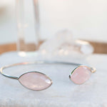 Rose quartz Adjustable Bracelet ~ Gold Plated 18k or Silver Plated ~ Handmade ~Statement~Bohemian ~Jewelry ~Gift For Her ~Gemstone MB040B