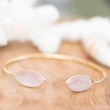Rose quartz Adjustable Bracelet ~ Gold Plated 18k or Silver Plated ~ Handmade ~Statement~Bohemian ~Jewelry ~Gift For Her ~Gemstone MB040B