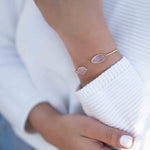 Rose quartz Adjustable Bracelet ~ Gold Plated 18k or Silver Plated ~ Handmade ~Statement~Bohemian ~Jewelry ~Gift For Her ~Gemstone MB040B