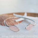 Rose quartz Adjustable Bracelet ~ Gold Plated 18k or Silver Plated ~ Handmade ~Statement~Bohemian ~Jewelry ~Gift For Her ~Gemstone MB040B