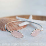 Rose quartz Adjustable Bracelet ~ Gold Plated 18k or Silver Plated ~ Handmade ~Statement~Bohemian ~Jewelry ~Gift For Her ~Gemstone MB040B