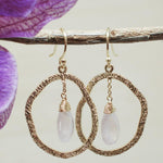 Rose Quartz Earrings ~18k Gold Plated~ ME021 - Maresia Jewelry