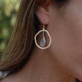 Rose Quartz Earrings ~18k Gold Plated~ ME021 - Maresia Jewelry