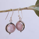 Rose Quartz Earrings ~ Dangle ~ Gemstone ~Sterling Silver 925 ~Handmade ~ Natural ~ Lightweight ~Love Stone ~ Jewelry ~ Boho - Maresia Jewelry