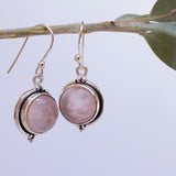 Rose Quartz Earrings ~ Dangle ~ Gemstone ~Sterling Silver 925 ~Handmade ~ Natural ~ Lightweight ~Love Stone ~ Jewelry ~ Boho - Maresia Jewelry