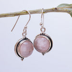 Rose Quartz Earrings ~ Dangle ~ Gemstone ~Sterling Silver 925 ~Handmade ~ Natural ~ Lightweight ~Love Stone ~ Jewelry ~ Boho - Maresia Jewelry