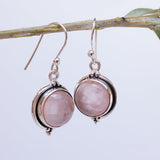 Rose Quartz Earrings ~ Dangle ~ Gemstone ~Sterling Silver 925 ~Handmade ~ Natural ~ Lightweight ~Love Stone ~ Jewelry ~ Boho - Maresia Jewelry