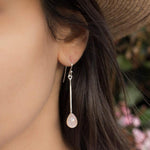 Rose Quartz Earrings ~Sterling Silver 925  ~ ME133 - Maresia Jewelry