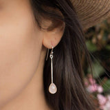 Rose Quartz Earrings ~Sterling Silver 925  ~ ME133 - Maresia Jewelry