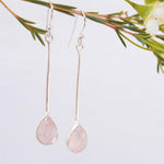 Rose Quartz Earrings ~Sterling Silver 925  ~ ME133 - Maresia Jewelry