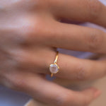 Rose Quartz Gold Ring ~ 18k Gold Plated ~ MR214 - Maresia Jewelry