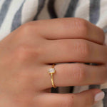 Rose Quartz Ring ~ Gemstone ~ Natural ~ 18k Gold Plated ~ Jewelry ~ Handmade~ January Birthstone - MR321