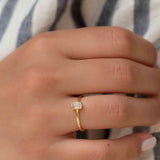 Rose Quartz Ring ~ Gemstone ~ Natural ~ 18k Gold Plated ~ Jewelry ~ Handmade~ January Birthstone - MR321
