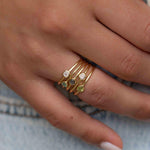 Rose Quartz Gold Ring ~ Delicate ~ 18k Gold Plated ~ Handmade ~ Gemstone~Statement ~Everyday~ Hippie~Bohemian~Stackable~MR326