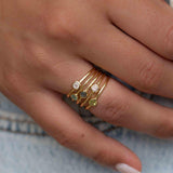 Rose Quartz Gold Ring ~ Delicate ~ 18k Gold Plated ~ Handmade ~ Gemstone~Statement ~Everyday~ Hippie~Bohemian~Stackable~MR326