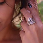 Rose Quartz Ring~Sterling Silver 925 ~ MR095 - Maresia Jewelry
