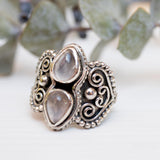 Rose Quartz Ring~Sterling Silver 925 ~ MR095 - Maresia Jewelry