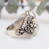 Rose Quartz Ring~Sterling Silver 925 ~ MR095 - Maresia Jewelry