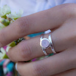 Rose Quartz Ring ~ Sterling Silver 925 ~ MR182 - Maresia Jewelry