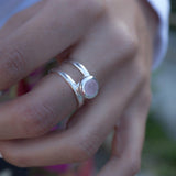 Rose Quartz Ring ~ Sterling Silver 925 ~ MR182 - Maresia Jewelry