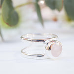 Rose Quartz Ring ~ Sterling Silver 925 ~ MR182 - Maresia Jewelry