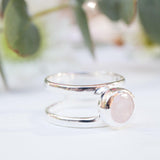 Rose Quartz Ring ~ Sterling Silver 925 ~ MR182 - Maresia Jewelry
