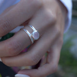 Rose Quartz Ring ~ Sterling Silver 925 ~ MR182 - Maresia Jewelry
