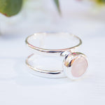 Rose Quartz Ring ~ Sterling Silver 925 ~ MR182 - Maresia Jewelry