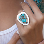Rough Turquoise Ring ~ Sterling Silver 925 ~ MR035 - Maresia Jewelry