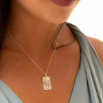 Moonstone or Turquoise Pendant ~ Rectangular ~ Sterling Silver 925  ~ Delicate ~ Bohemian ~  Charm ~ MN083