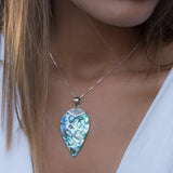 Sarah leaf Pendant ~ Abalone ~ Sterling Silver 925 ~SMP016 - Maresia Jewelry