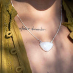 Moonstone half moon Necklace ~ Sterling Silver 925 ~Jewelry ~ Gift For Her ~ Minimalist~ Handmade~ Thin Chain~ Delicate ~Layered ~ MN088