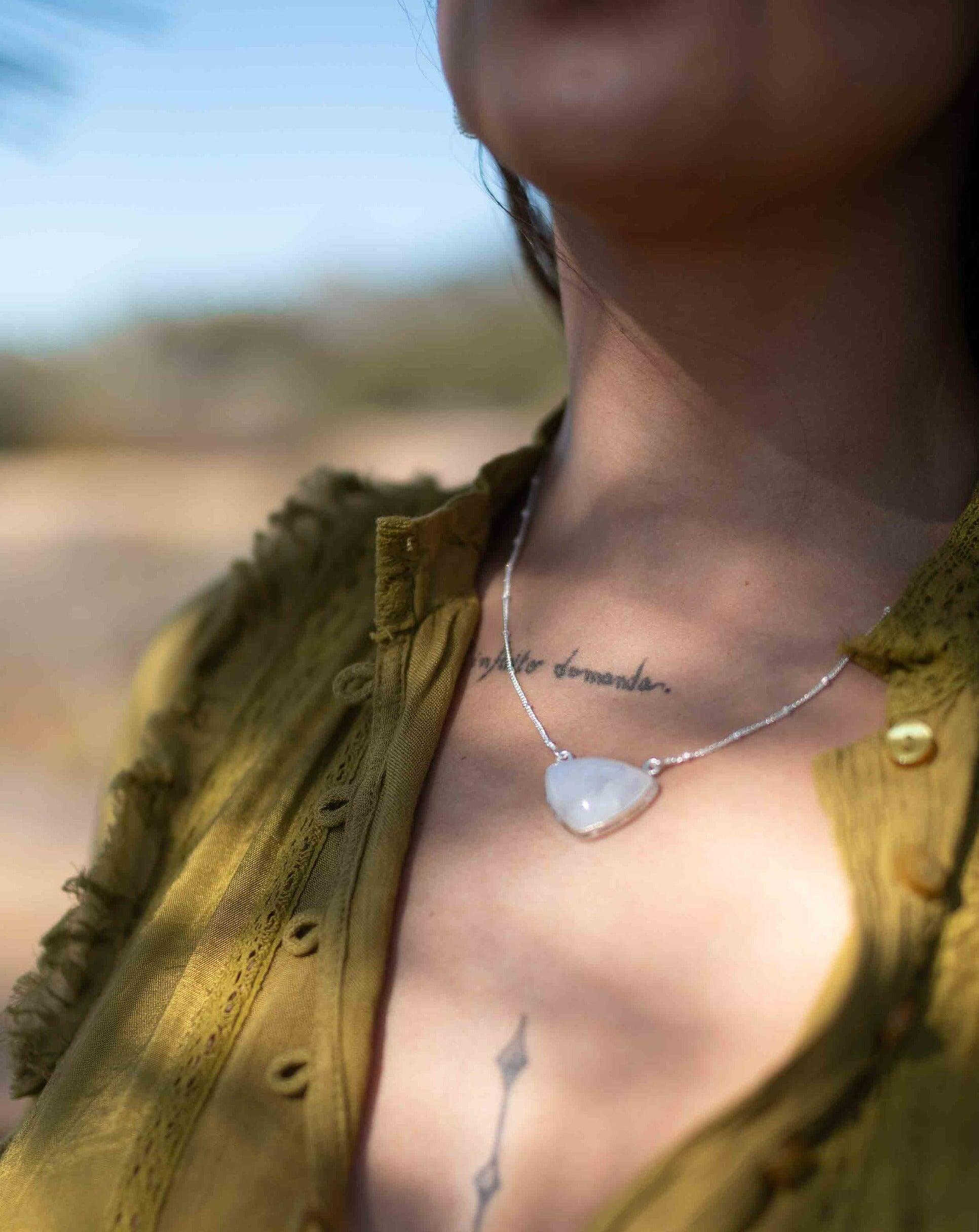 Moonstone half moon Necklace ~ Sterling Silver 925 ~Jewelry ~ Gift For Her ~ Minimalist~ Handmade~ Thin Chain~ Delicate ~Layered ~ MN088