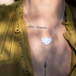 Moonstone half moon Necklace ~ Sterling Silver 925 ~Jewelry ~ Gift For Her ~ Minimalist~ Handmade~ Thin Chain~ Delicate ~Layered ~ MN088