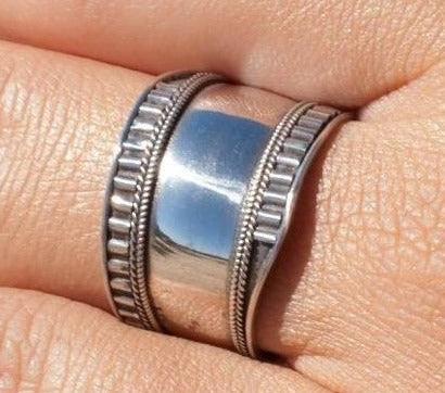 Silver Surfer Large band Ring ~ Sterling Silver 925~SMR003 - Maresia Jewelry