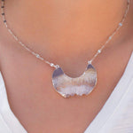 Slab Amethyst Necklace ~ Sterling Silver 925  or Gold Filled - Maresia Jewelry
