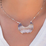 Slab Amethyst Necklace ~ Sterling Silver 925  or Gold Filled - Maresia Jewelry