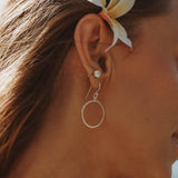 Small Sterling Silver Circle Earrings ~ Dangle Earrings ~ Circle~ Handmade~ Jewelry ~ Minimalist ~ Delicate ~ Everyday ~ ME158