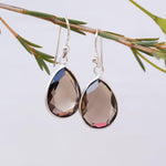 Smoky Quartz Earrings ~ Sterling Silver 925 ~ Bohemian ~ Gemstone ~ Dangle ~ Handmade ~ Jewelry ~ Gift for her ~Maresi ~Boho~Tear Drop~ME123 - Maresia Jewelry
