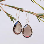 Smoky Quartz Earrings ~ Sterling Silver 925 ~ Bohemian ~ Gemstone ~ Dangle ~ Handmade ~ Jewelry ~ Gift for her ~Maresi ~Boho~Tear Drop~ME123 - Maresia Jewelry