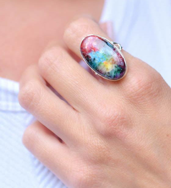 Solar Quartz Ring ~ Sterling Silver 925 ~ SMR150 - Maresia Jewelry