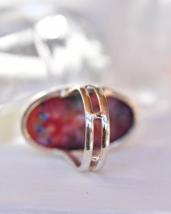 Solar Quartz Ring ~ Sterling Silver 925 ~ SMR150 - Maresia Jewelry