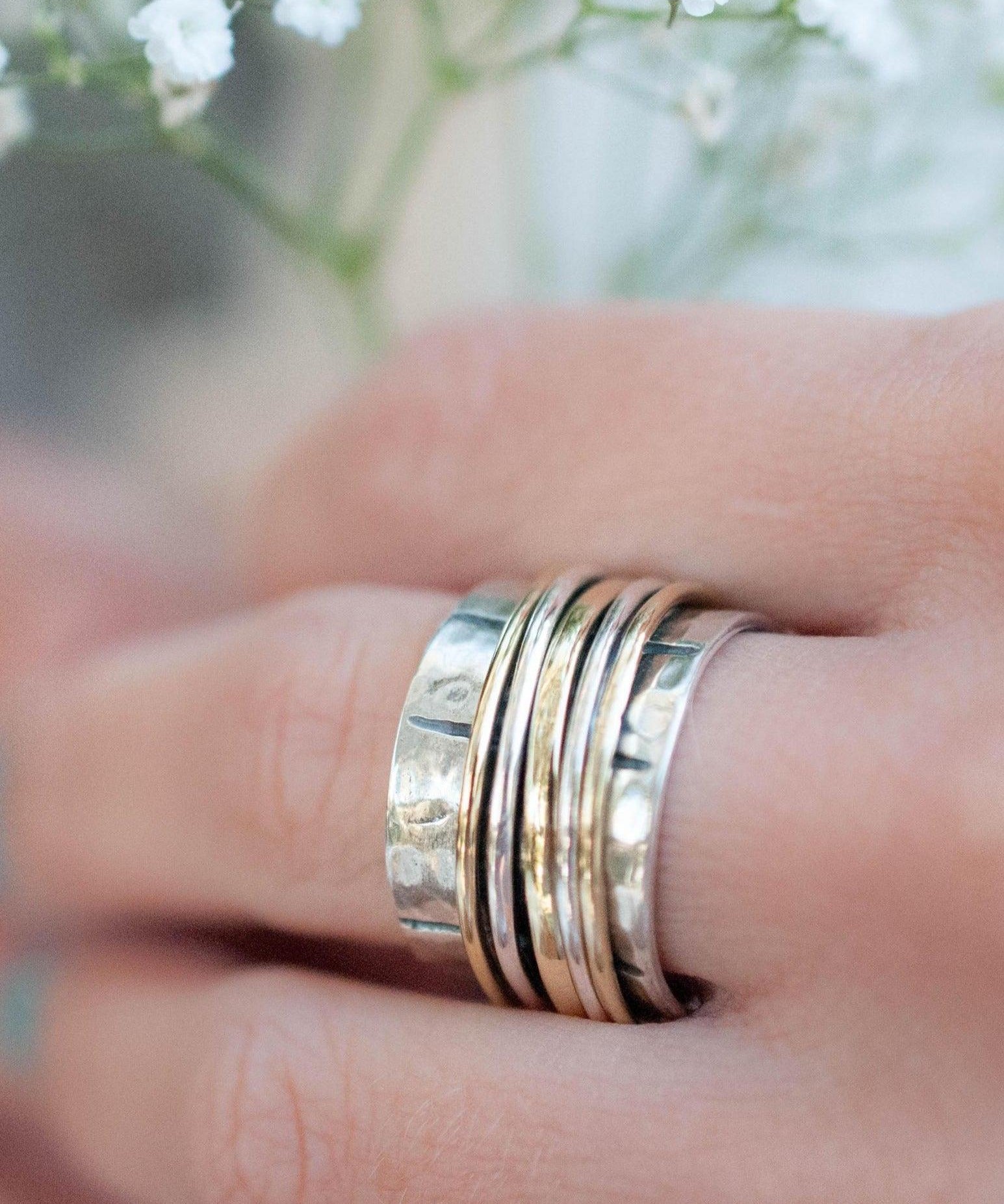 Spinner Ring ~ Sterling Silver 925 & Bronze ~ MS004 - Maresia Jewelry