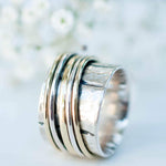 Spinner Ring ~ Sterling Silver 925 & Bronze ~ MS004 - Maresia Jewelry