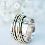 Spinner Ring ~ Sterling Silver 925 & Bronze ~ MS004 - Maresia Jewelry